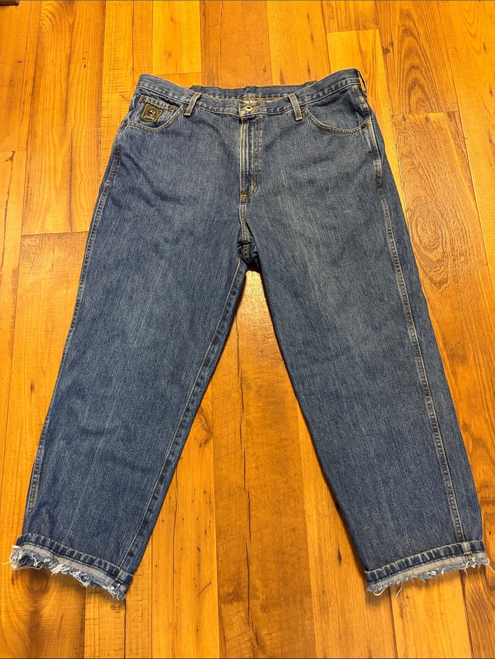Cinch Men's Relaxed Fit Straight Leg Denim Jeans Cuffed Hem Size 38